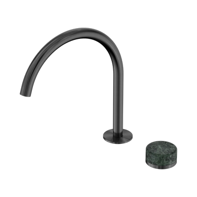 Nero Serenity Progressive Bath/Kitchen Mixer Arc Spout With Verde Alpi Handle, Gun Metal