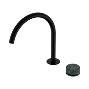Nero Serenity Progressive Bath/Kitchen Mixer Arc Spout With Verde Alpi Handle, Matte Black