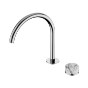 Nero Serenity Progressive Bath/Kitchen Mixer Arc Spout With Arabescato Corchia Handle, Chrome