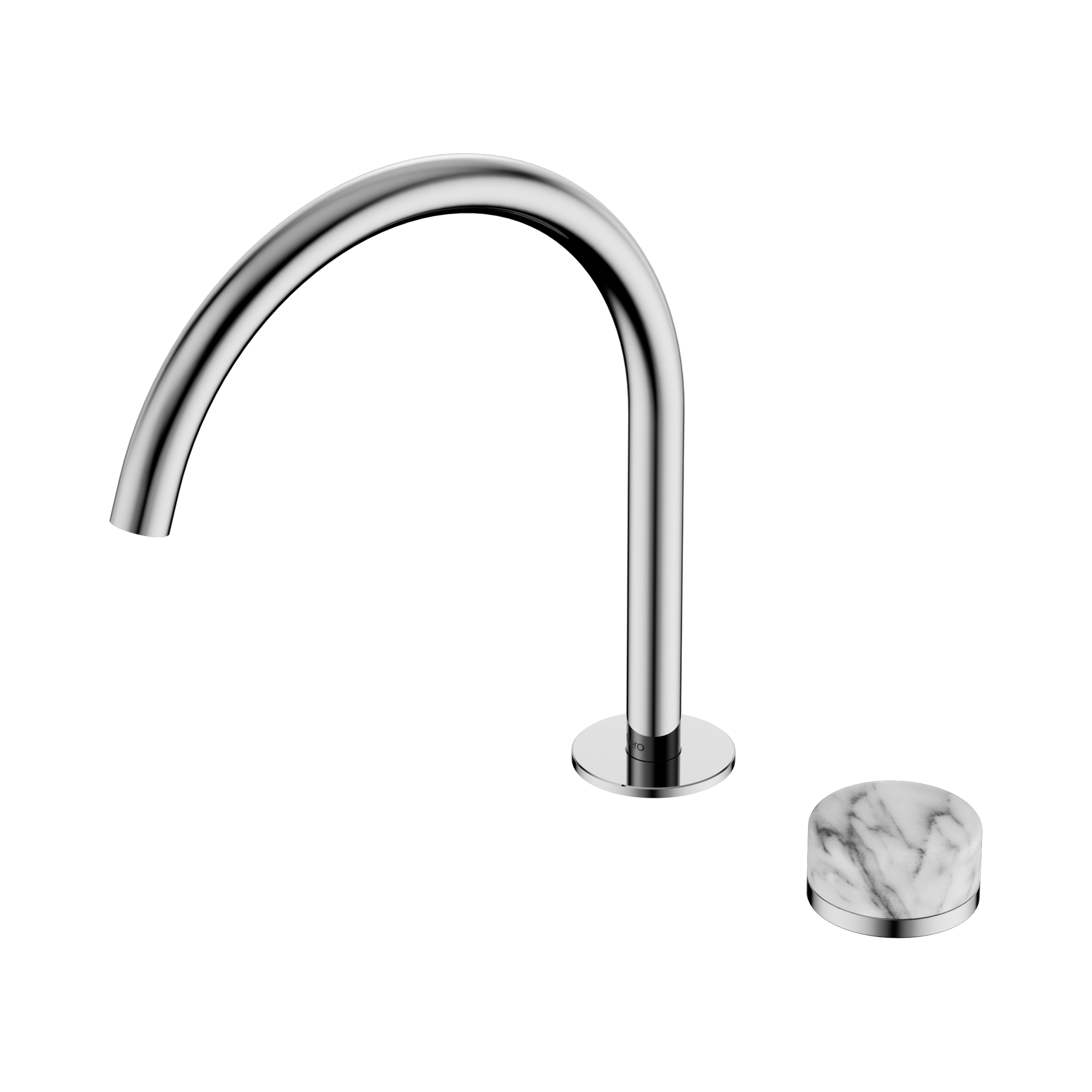 Nero Serenity Progressive Bath/Kitchen Mixer Arc Spout With Arabescato Corchia Handle, Chrome