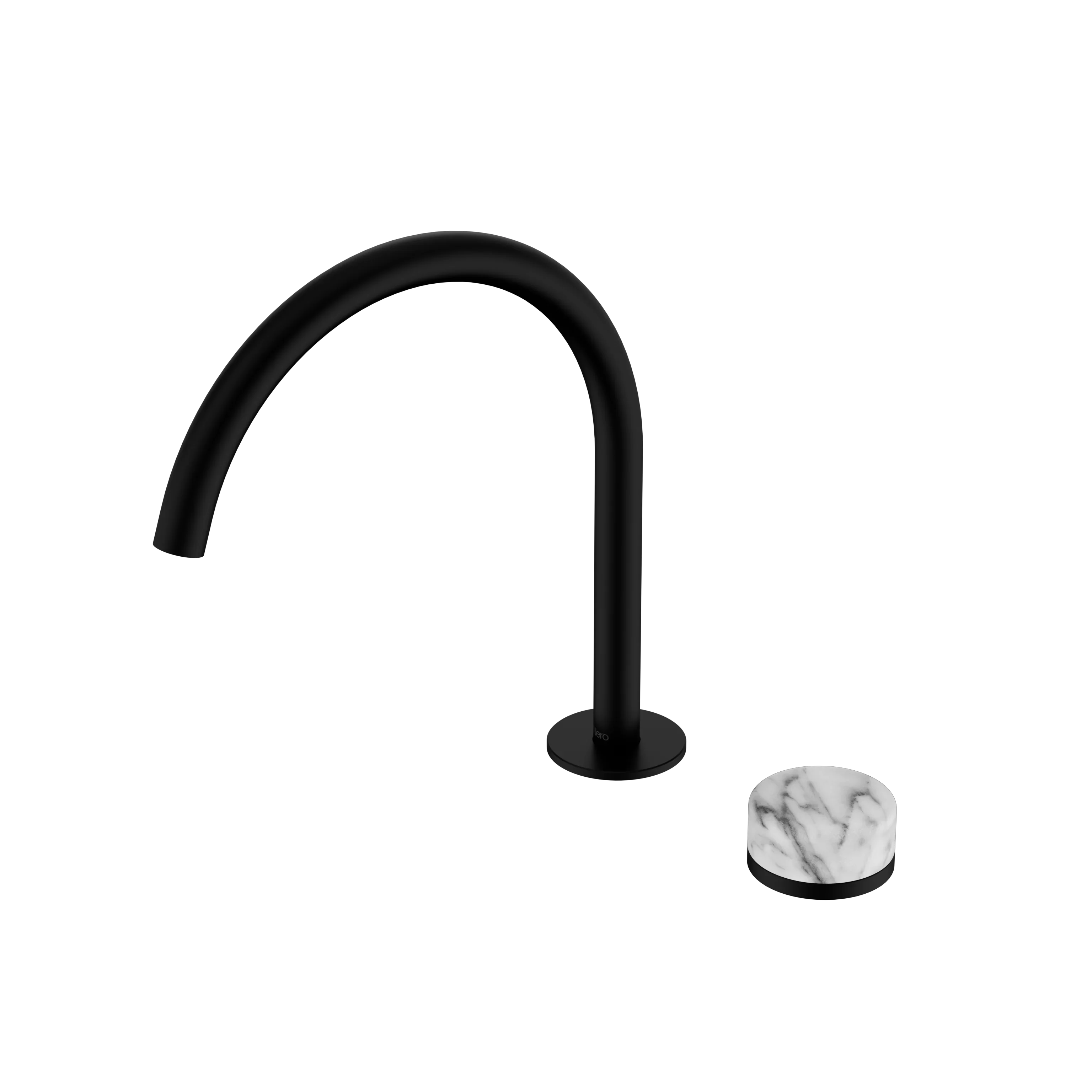 Nero Serenity Progressive Bath/Kitchen Mixer Arc Spout With Arabescato Corchia Handle