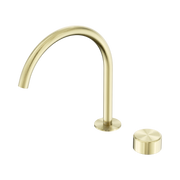 Nero Serenity Progressive Bath/Kitchen Mixer Arc Spout With Metal Handle, Brushed Gold