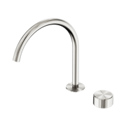 Nero Serenity Progressive Bath/Kitchen Mixer Arc Spout With Metal Handle, Brushed Nickel