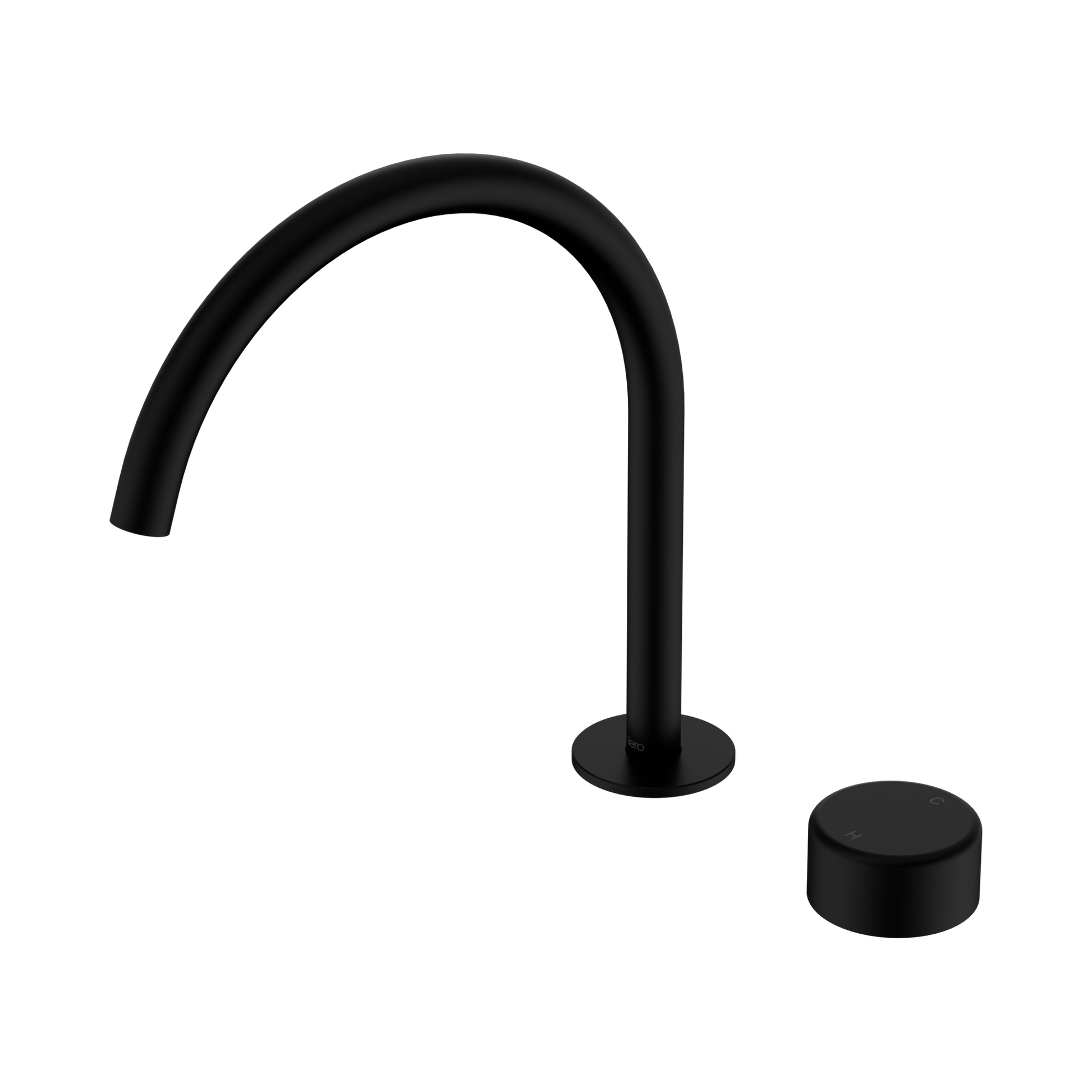 Nero Serenity Progressive Bath/Kitchen Mixer Arc Spout With Metal Handle, Matte Black