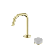 Nero Serenity Progressive Basin Mixer Edge Spout With Carrara Handle