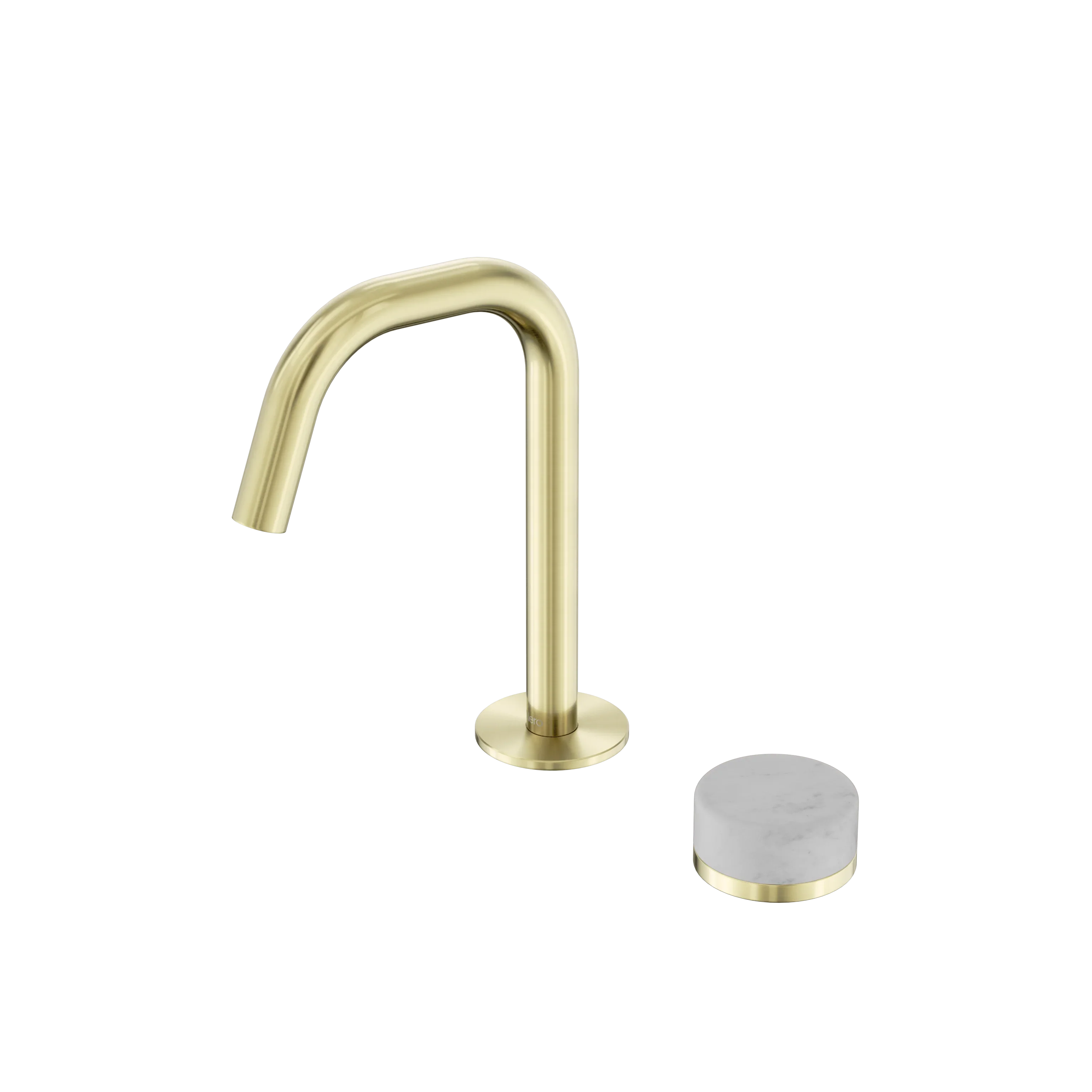 Nero Serenity Progressive Basin Mixer Edge Spout With Carrara Handle
