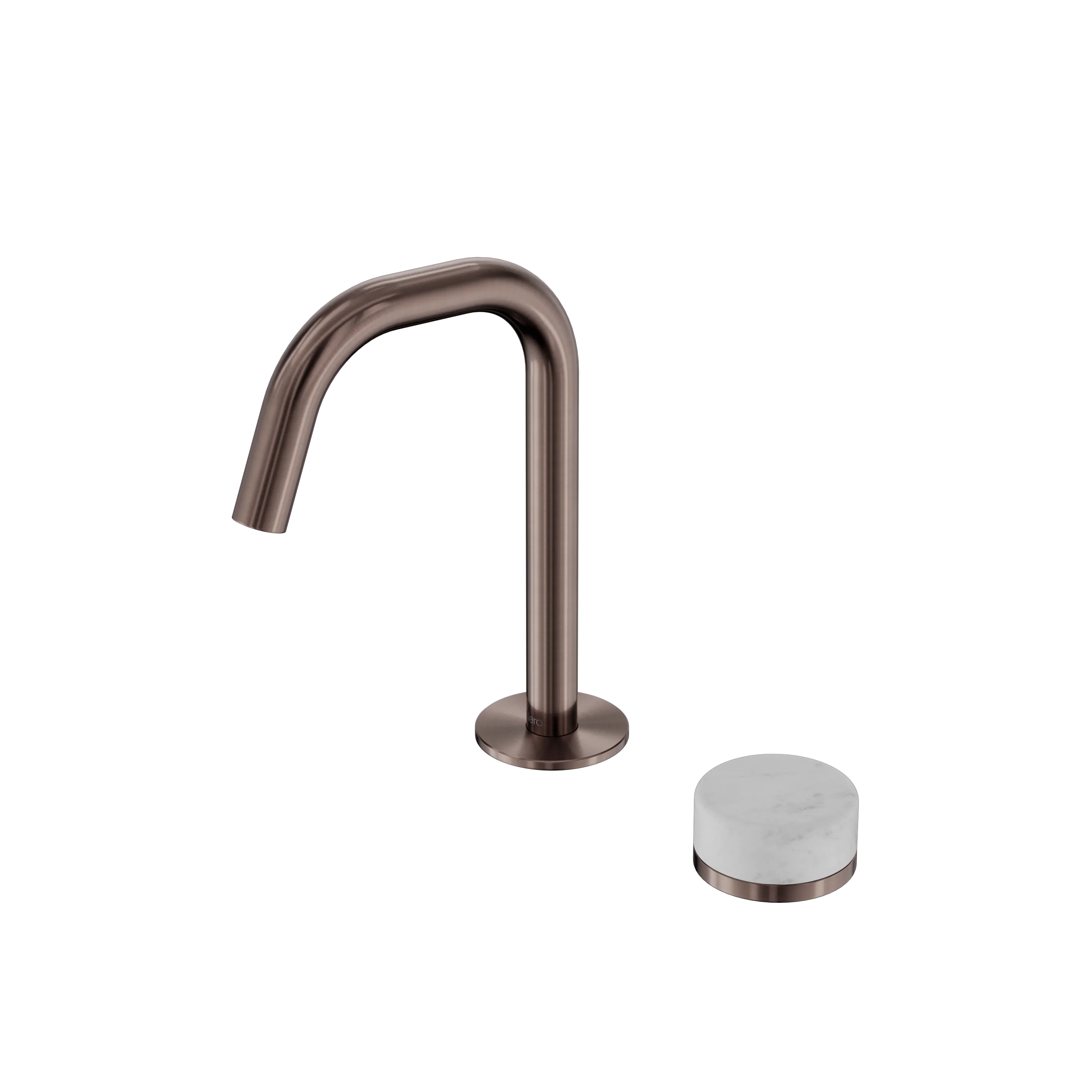 Nero Serenity Progressive Basin Mixer Edge Spout With Carrara Handle