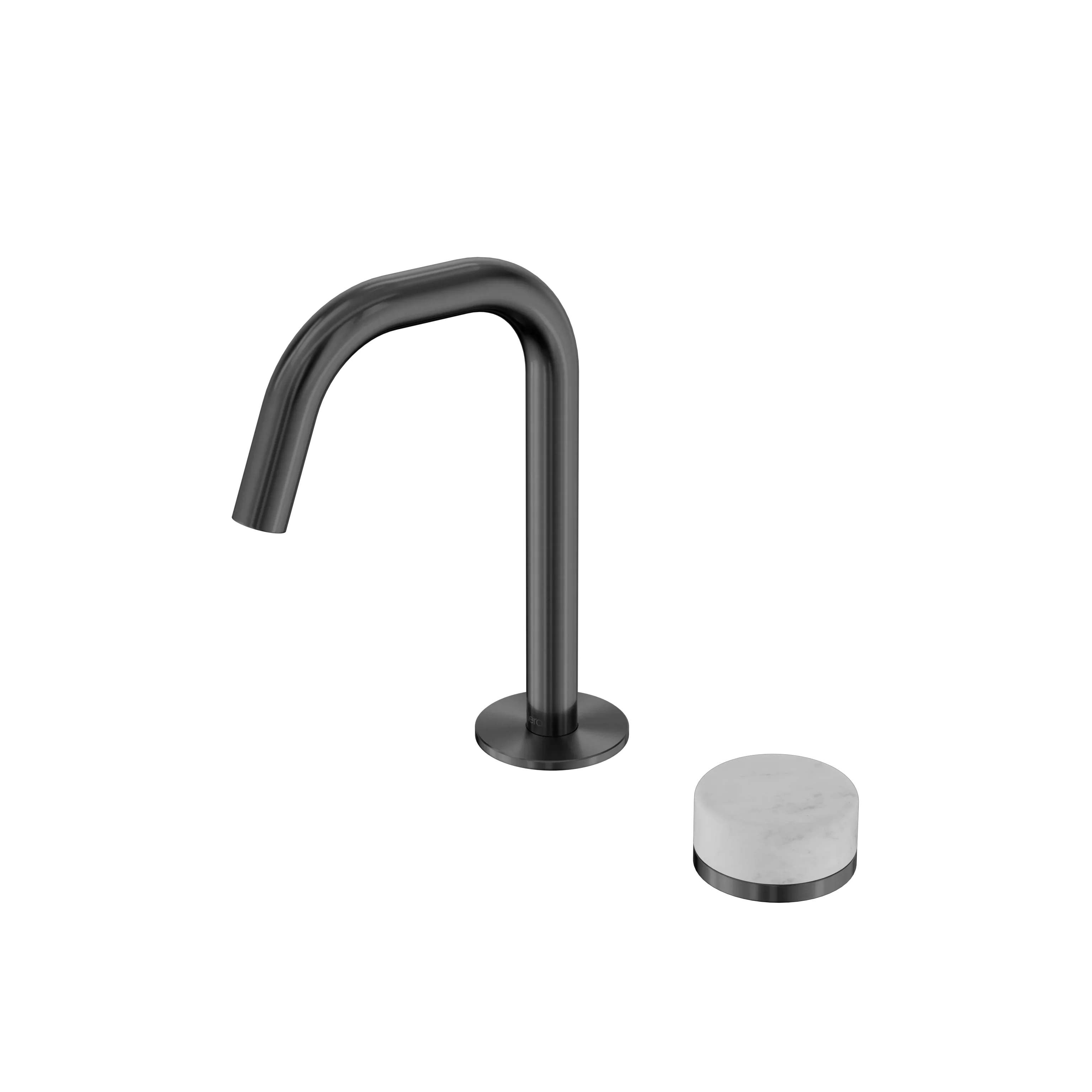Nero Serenity Progressive Basin Mixer Edge Spout With Carrara Handle
