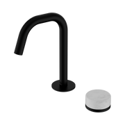 Nero Serenity Progressive Basin Mixer Edge Spout With Carrara Handle, Matte Black
