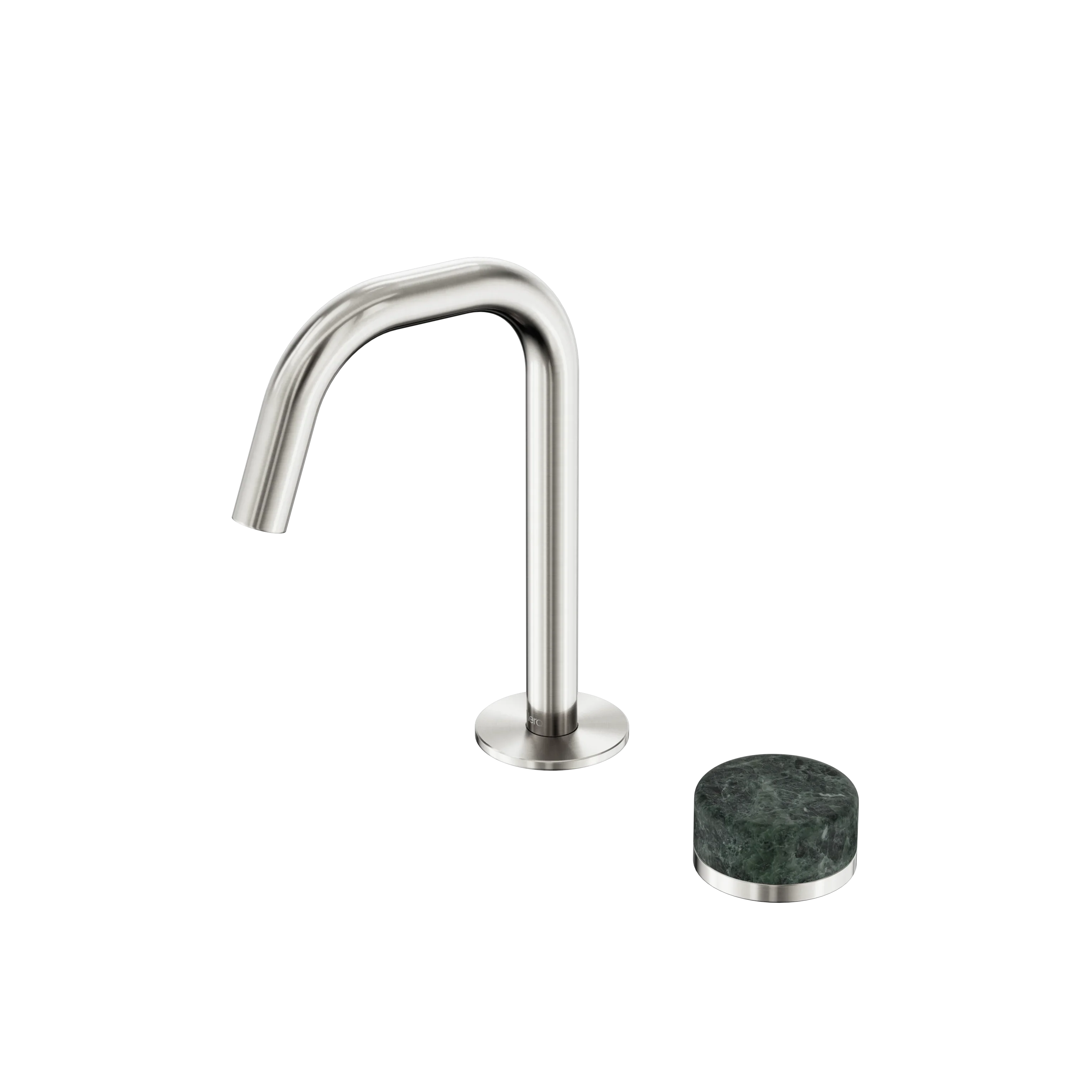 Nero Serenity Progressive Basin Mixer Edge Spout With Verde Alpi Handle