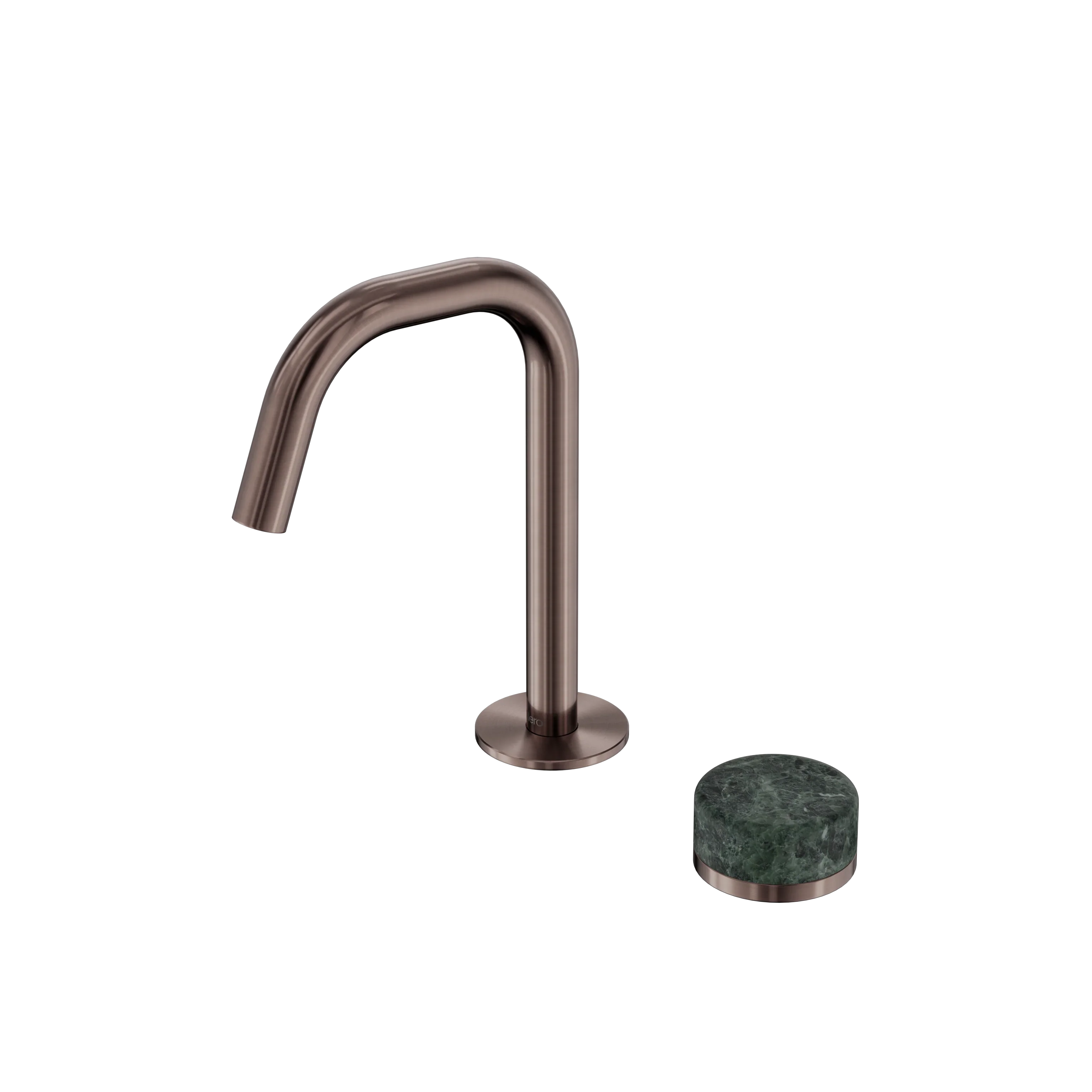 Nero Serenity Progressive Basin Mixer Edge Spout With Verde Alpi Handle