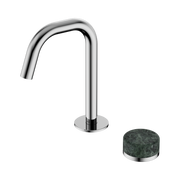 Nero Serenity Progressive Basin Mixer Edge Spout With Verde Alpi Handle, Chrome