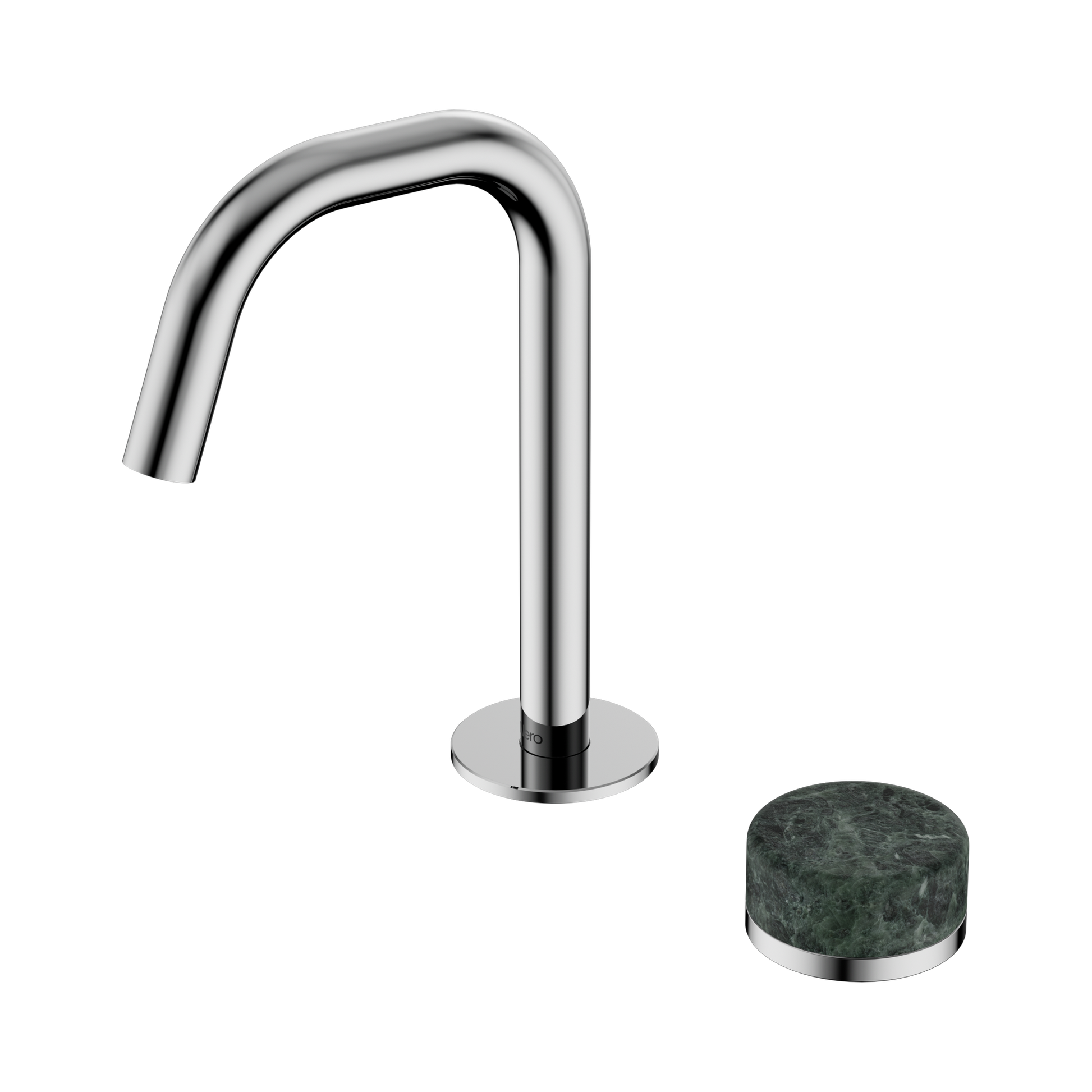 Nero Serenity Progressive Basin Mixer Edge Spout With Verde Alpi Handle, Chrome