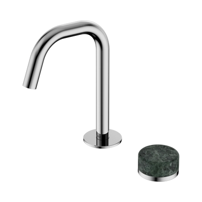 Nero Serenity Progressive Basin Mixer Edge Spout With Verde Alpi Handle, Chrome