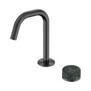 Nero Serenity Progressive Basin Mixer Edge Spout With Verde Alpi Handle, Gun Metal
