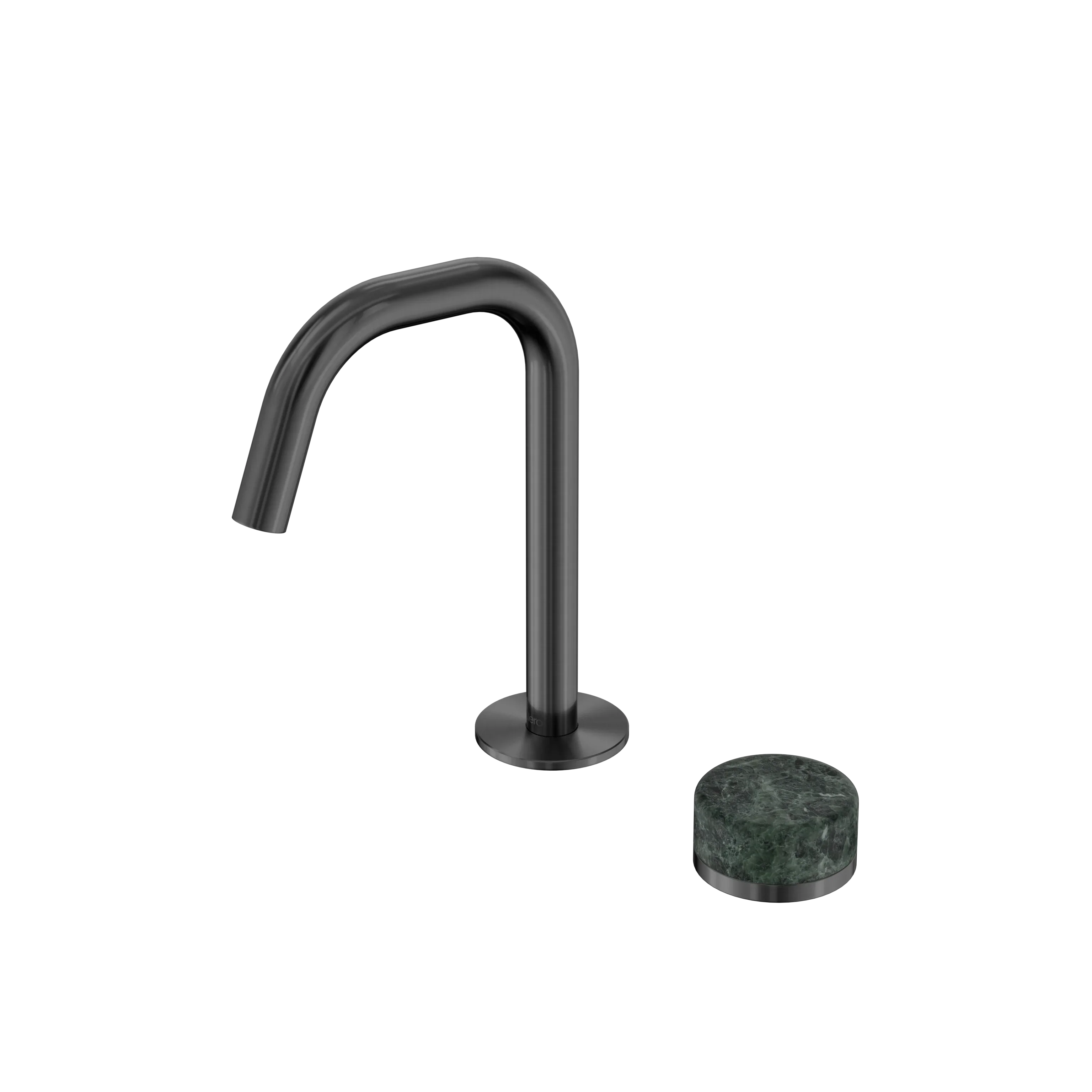 Nero Serenity Progressive Basin Mixer Edge Spout With Verde Alpi Handle