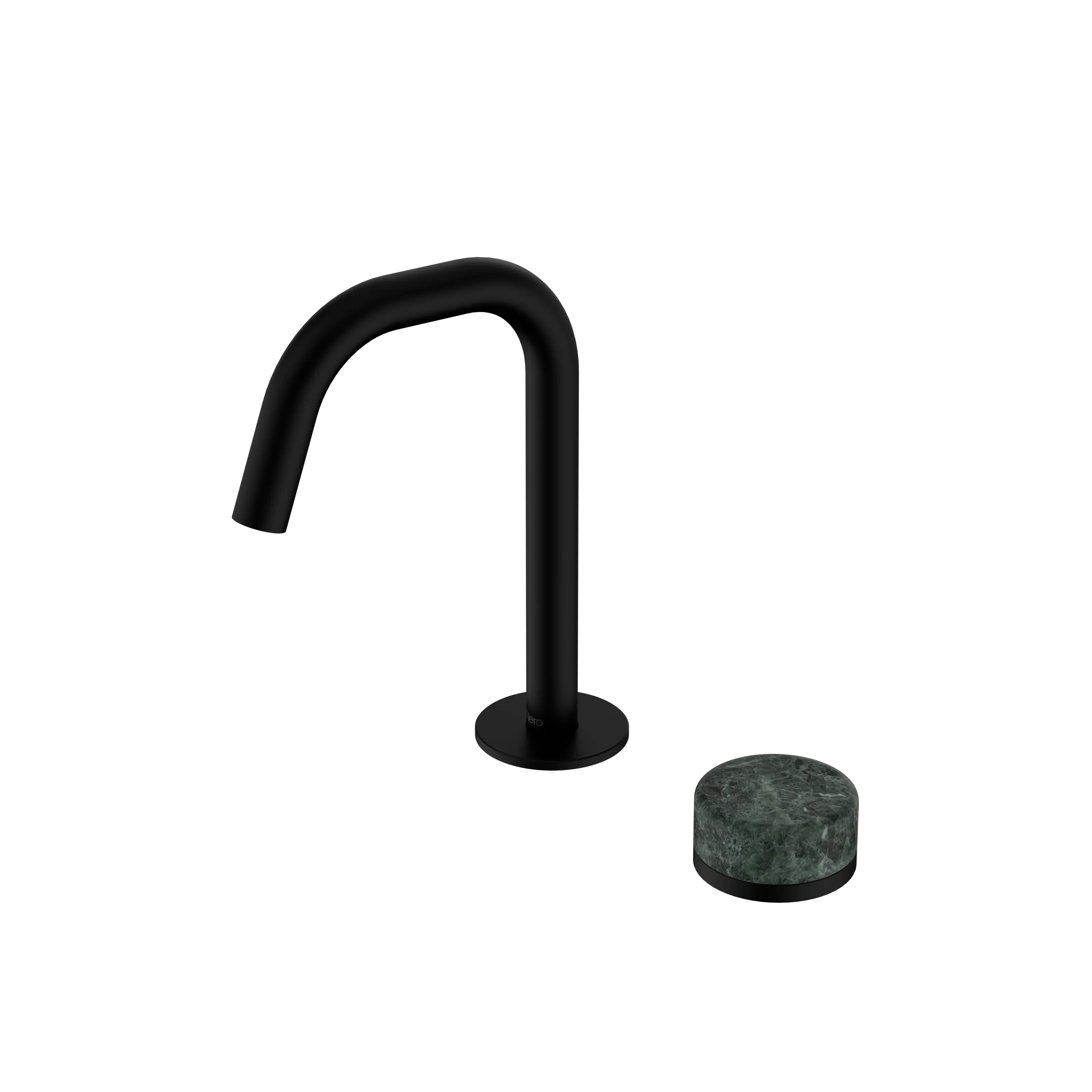 Nero Serenity Progressive Basin Mixer Edge Spout With Verde Alpi Handle