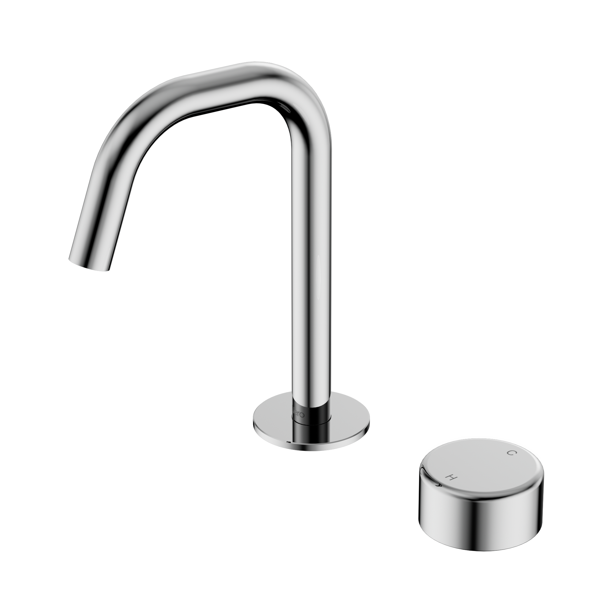 Nero Serenity Progressive Basin Mixer Edge Spout With Metal Handle, Chrome