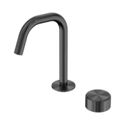 Nero Serenity Progressive Basin Mixer Edge Spout With Metal Handle, Gun Metal