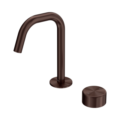Nero Serenity Progressive Basin Mixer Edge Spout With Metal Handle, Rome Bronze