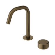 Nero Serenity Progressive Basin Mixer Edge Spout With Metal Handle, Tumbled Antique Brass