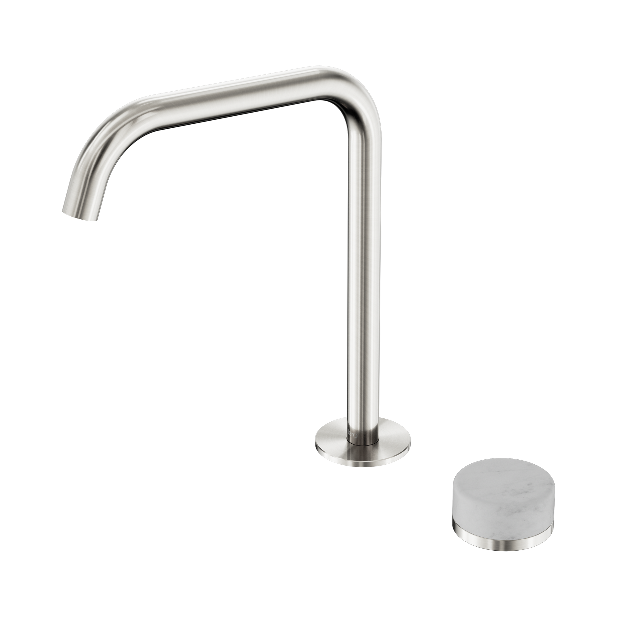 Nero Serenity Progressive Bath/Kitchen Mixer Edge Spout With Carrara Handle, Brushed Nickel