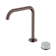 Nero Serenity Progressive Bath/Kitchen Mixer Edge Spout With Carrara Handle, Brushed Bronze