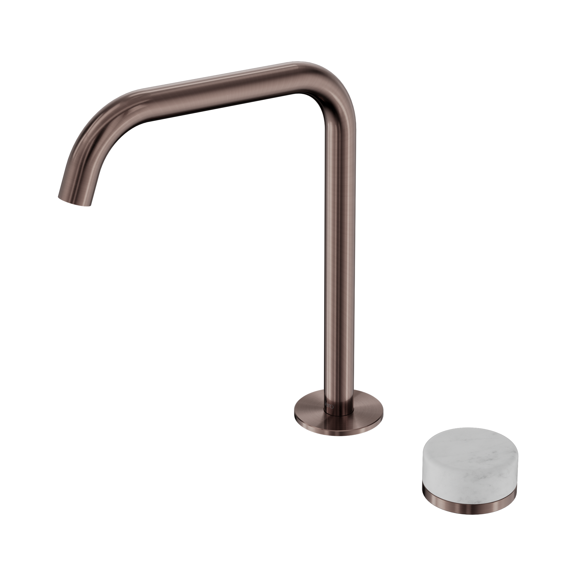 Nero Serenity Progressive Bath/Kitchen Mixer Edge Spout With Carrara Handle, Brushed Bronze