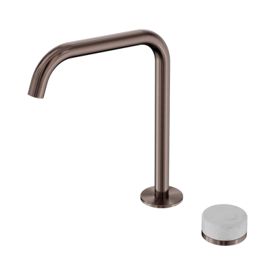 Nero Serenity Progressive Bath/Kitchen Mixer Edge Spout With Carrara Handle, Brushed Bronze