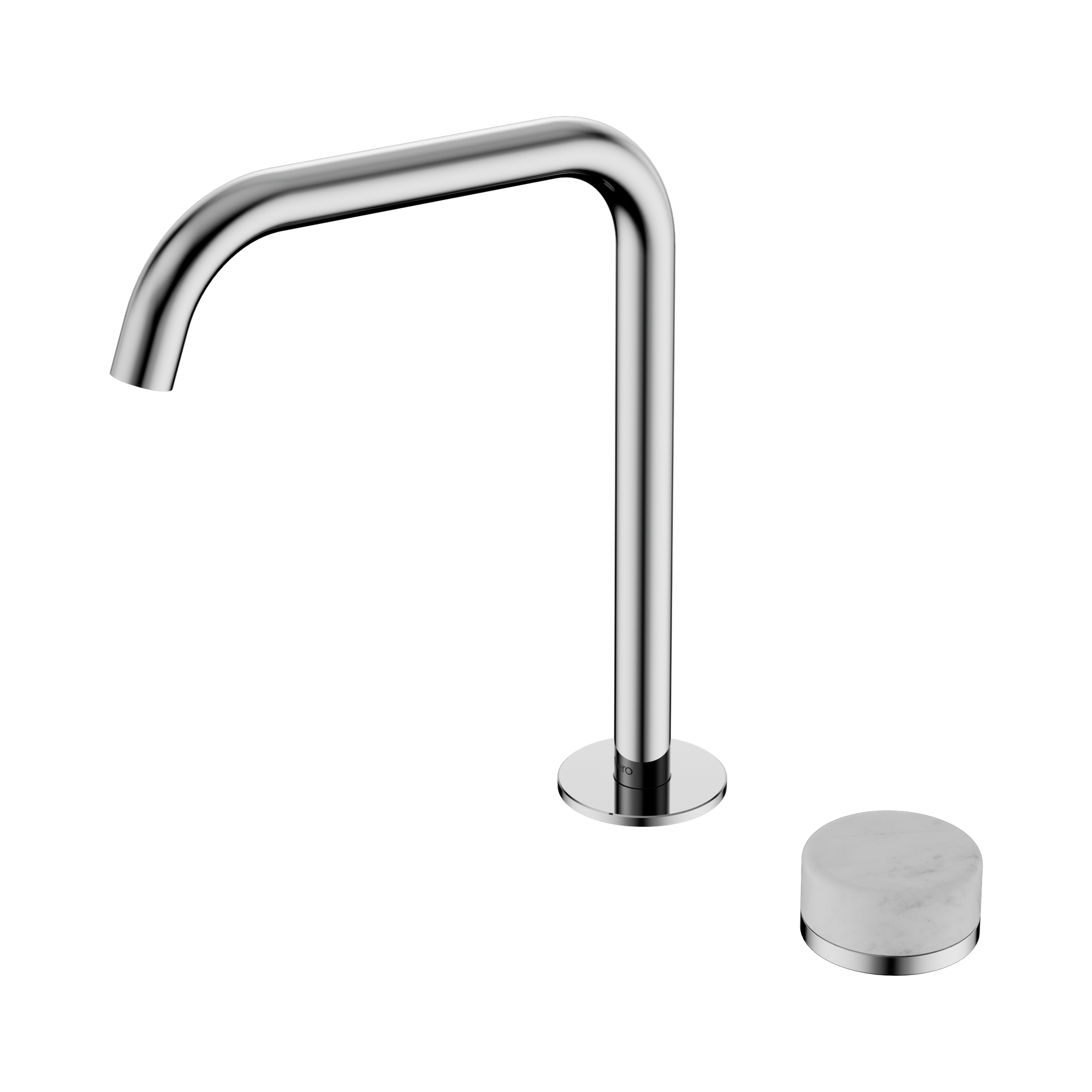 Nero Serenity Progressive Bath/Kitchen Mixer Edge Spout With Carrara Handle, Chrome