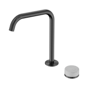 Nero Serenity Progressive Bath/Kitchen Mixer Edge Spout With Carrara Handle, Gun Metal