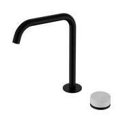 Nero Serenity Progressive Bath/Kitchen Mixer Edge Spout With Carrara Handle, Matte Black