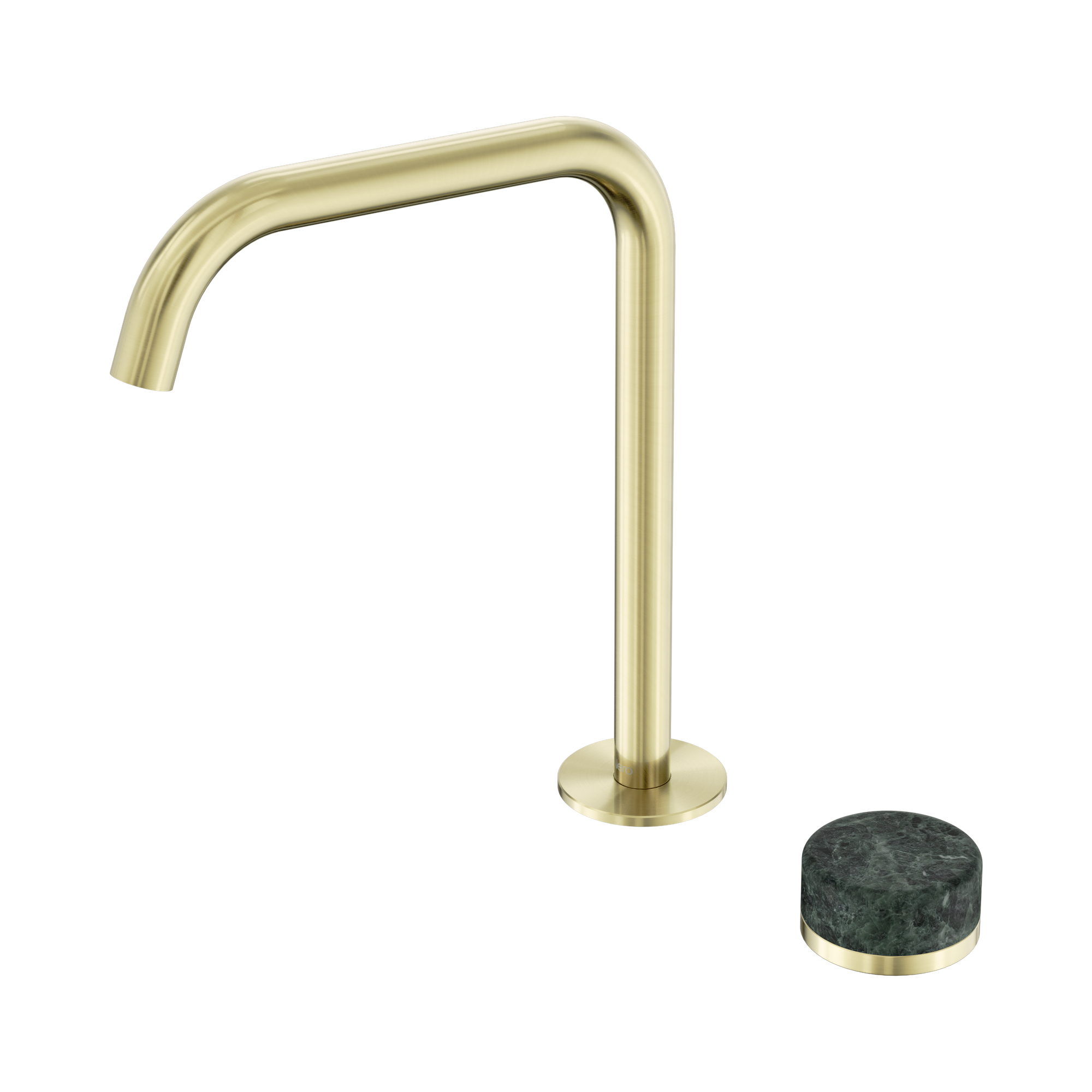 Nero Serenity Progressive Bath/Kitchen Mixer Edge Spout With Verde Alpi Handle, Brushed Gold