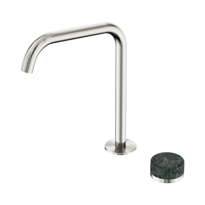 Nero Serenity Progressive Bath/Kitchen Mixer Edge Spout With Verde Alpi Handle, Brushed Nickel