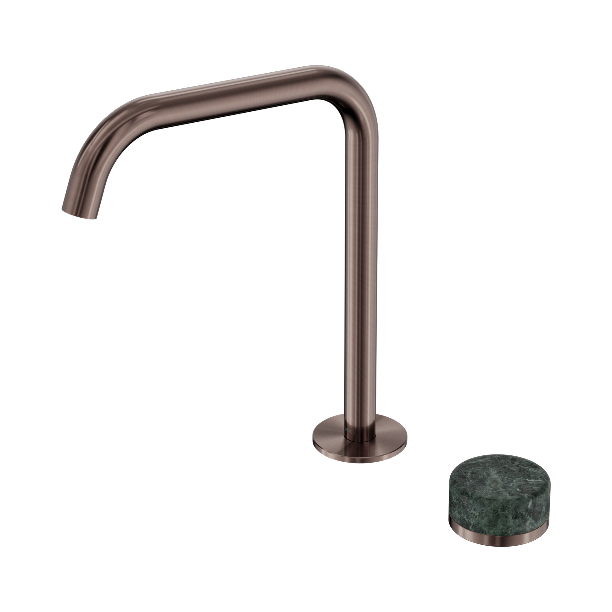 Nero Serenity Progressive Bath/Kitchen Mixer Edge Spout With Verde Alpi Handle, Brushed Bronze
