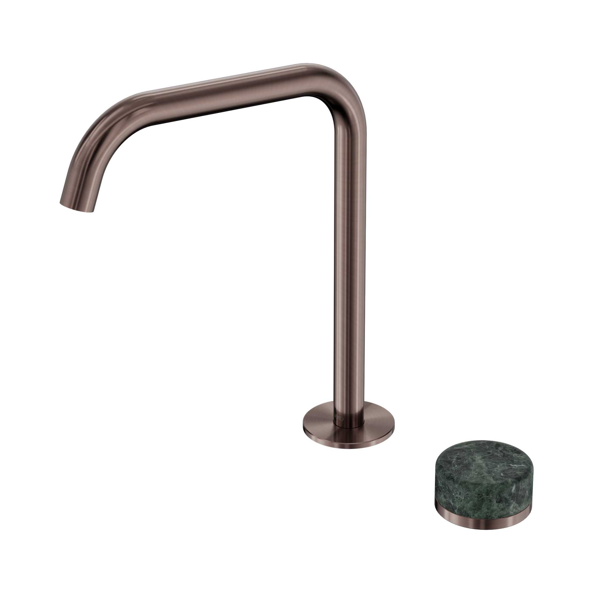 Nero Serenity Progressive Bath/Kitchen Mixer Edge Spout With Verde Alpi Handle, Brushed Bronze