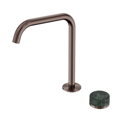 Nero Serenity Progressive Bath/Kitchen Mixer Edge Spout With Verde Alpi Handle, Brushed Bronze