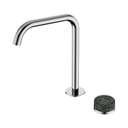 Nero Serenity Progressive Bath/Kitchen Mixer Edge Spout With Verde Alpi Handle, Chrome