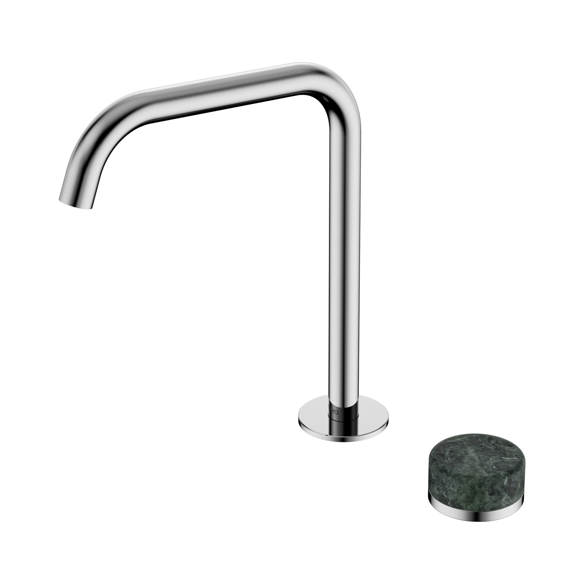 Nero Serenity Progressive Bath/Kitchen Mixer Edge Spout With Verde Alpi Handle, Chrome