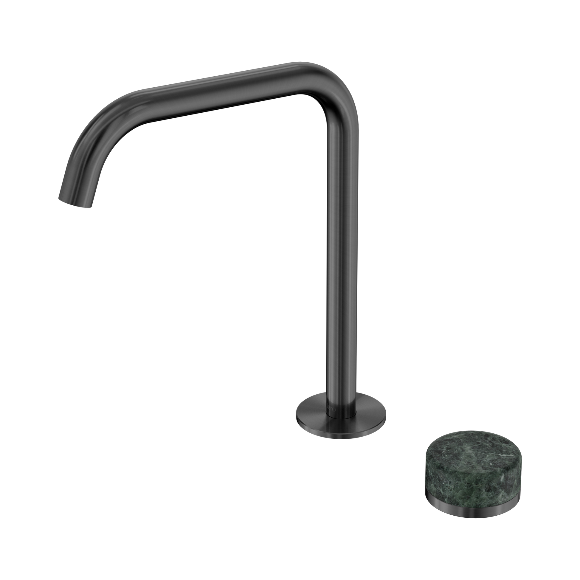 Nero Serenity Progressive Bath/Kitchen Mixer Edge Spout With Verde Alpi Handle, Gun Metal