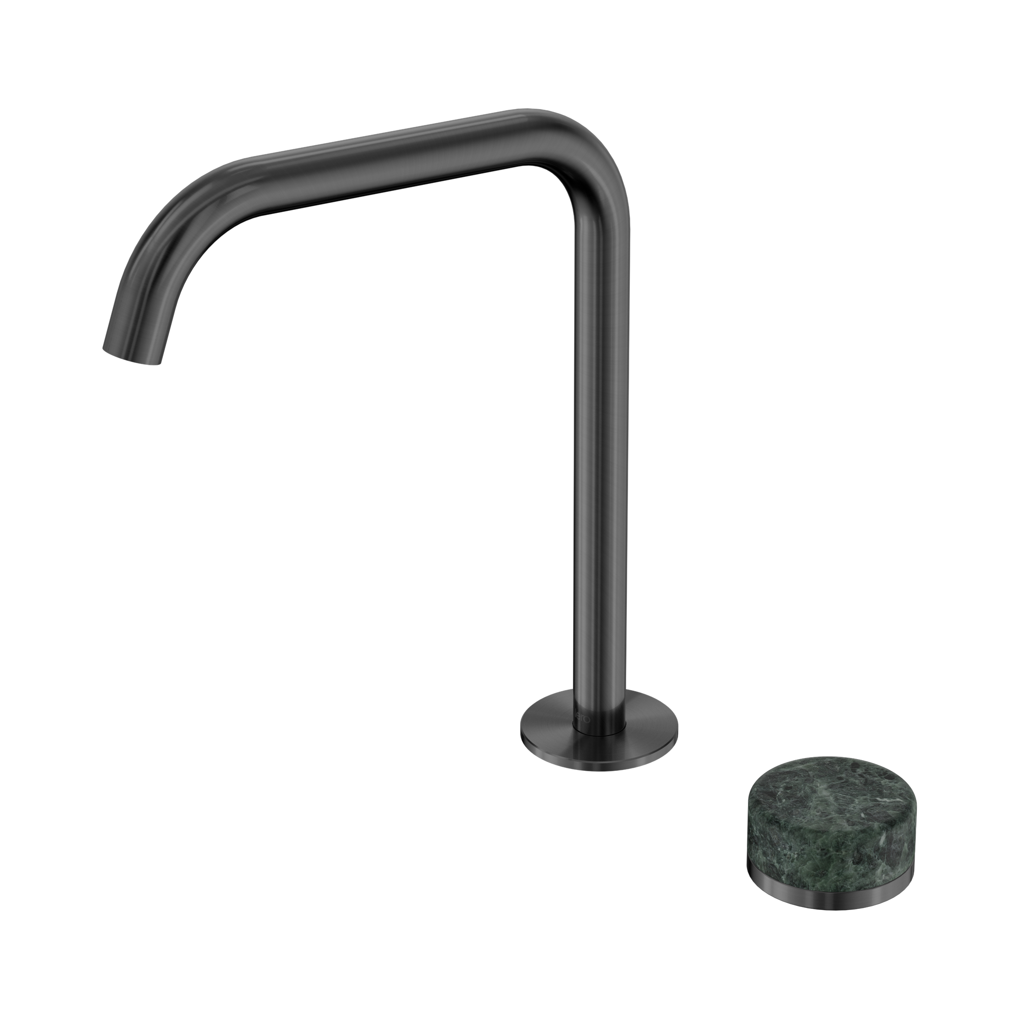 Nero Serenity Progressive Bath/Kitchen Mixer Edge Spout With Verde Alpi Handle, Gun Metal