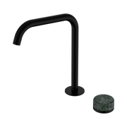 Nero Serenity Progressive Bath/Kitchen Mixer Edge Spout With Verde Alpi Handle, Matte Black
