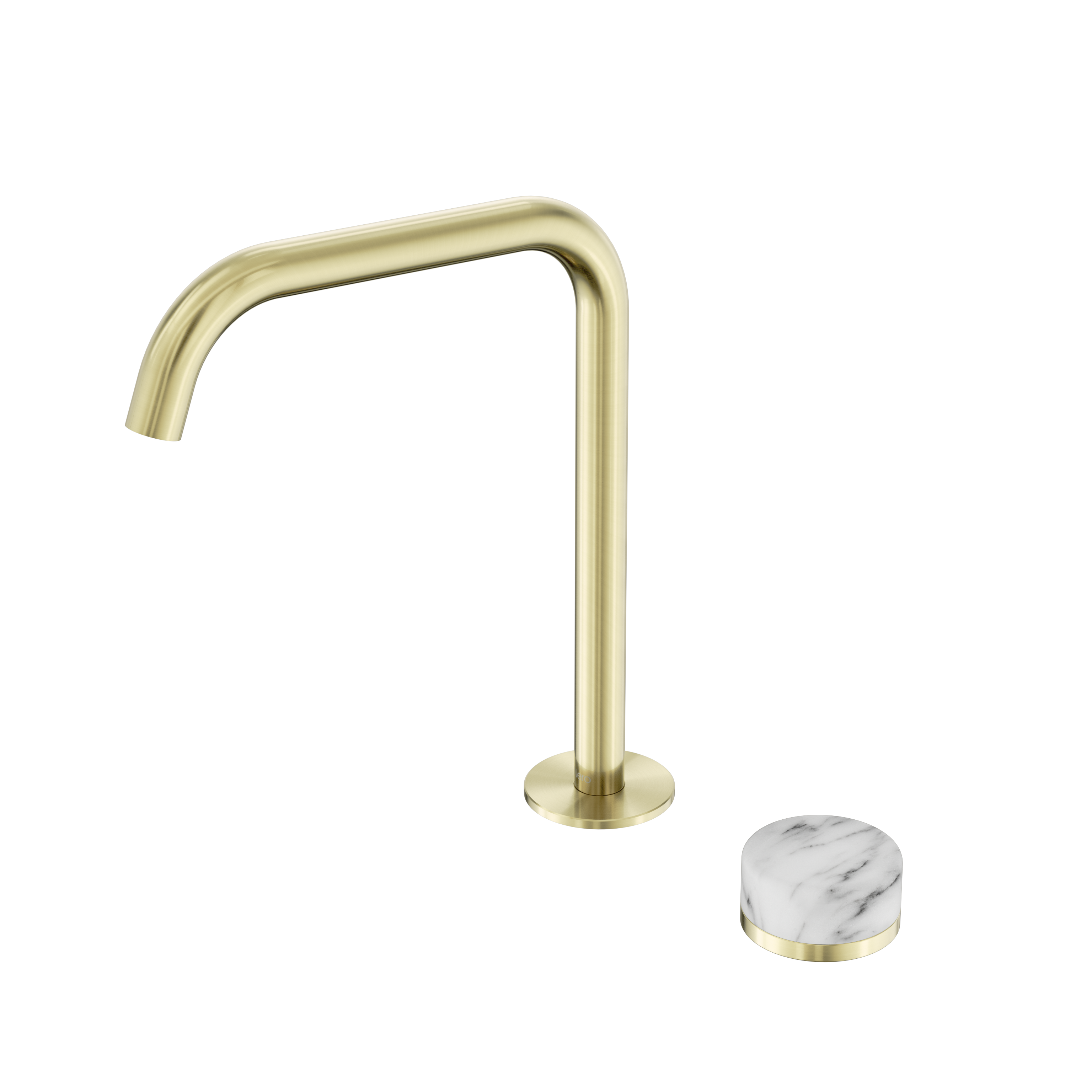 Nero Serenity Progressive Bath/Kitchen Mixer Edge Spout With Arabescato Corchia Handle