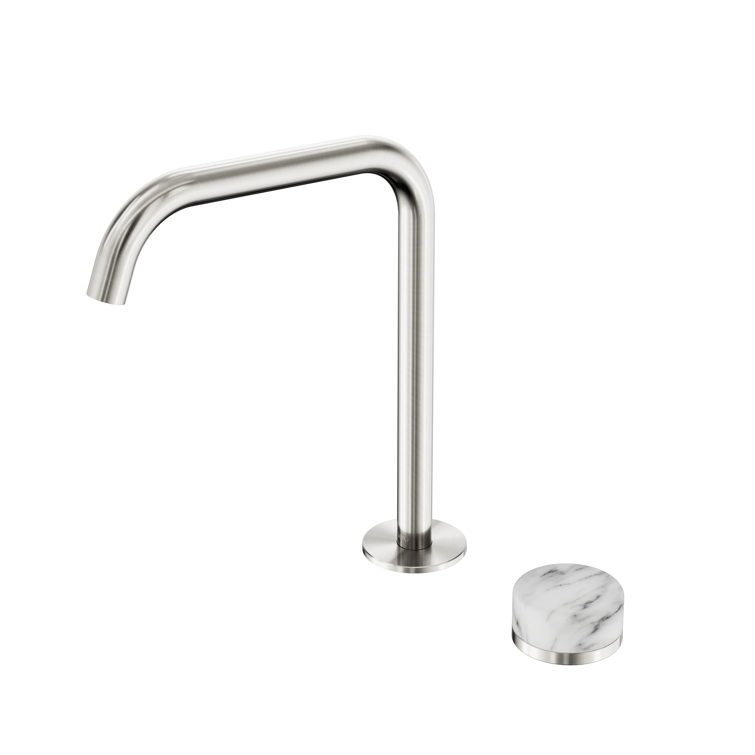 Nero Serenity Progressive Bath/Kitchen Mixer Edge Spout With Arabescato Corchia Handle