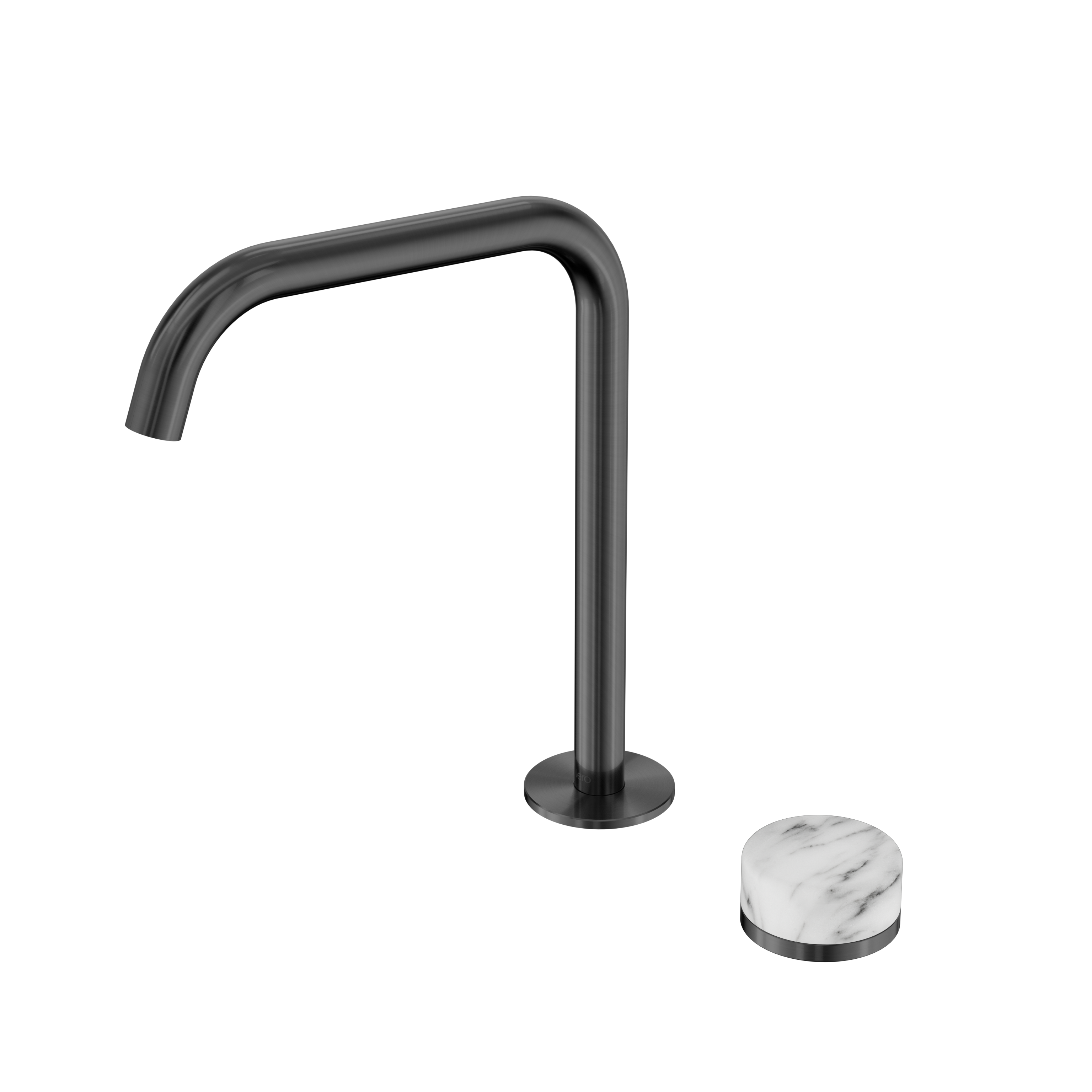 Nero Serenity Progressive Bath/Kitchen Mixer Edge Spout With Arabescato Corchia Handle