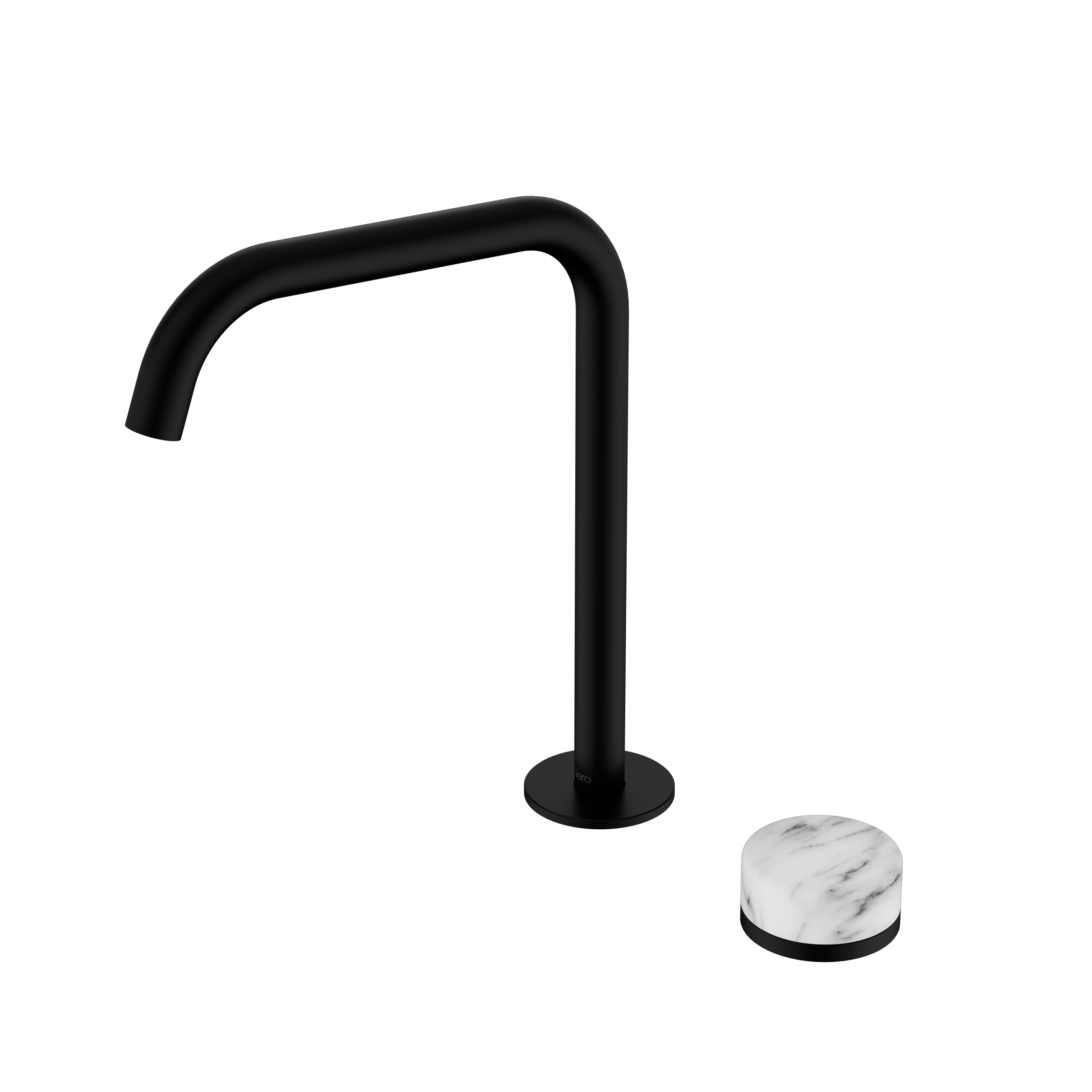 Nero Serenity Progressive Bath/Kitchen Mixer Edge Spout With Arabescato Corchia Handle