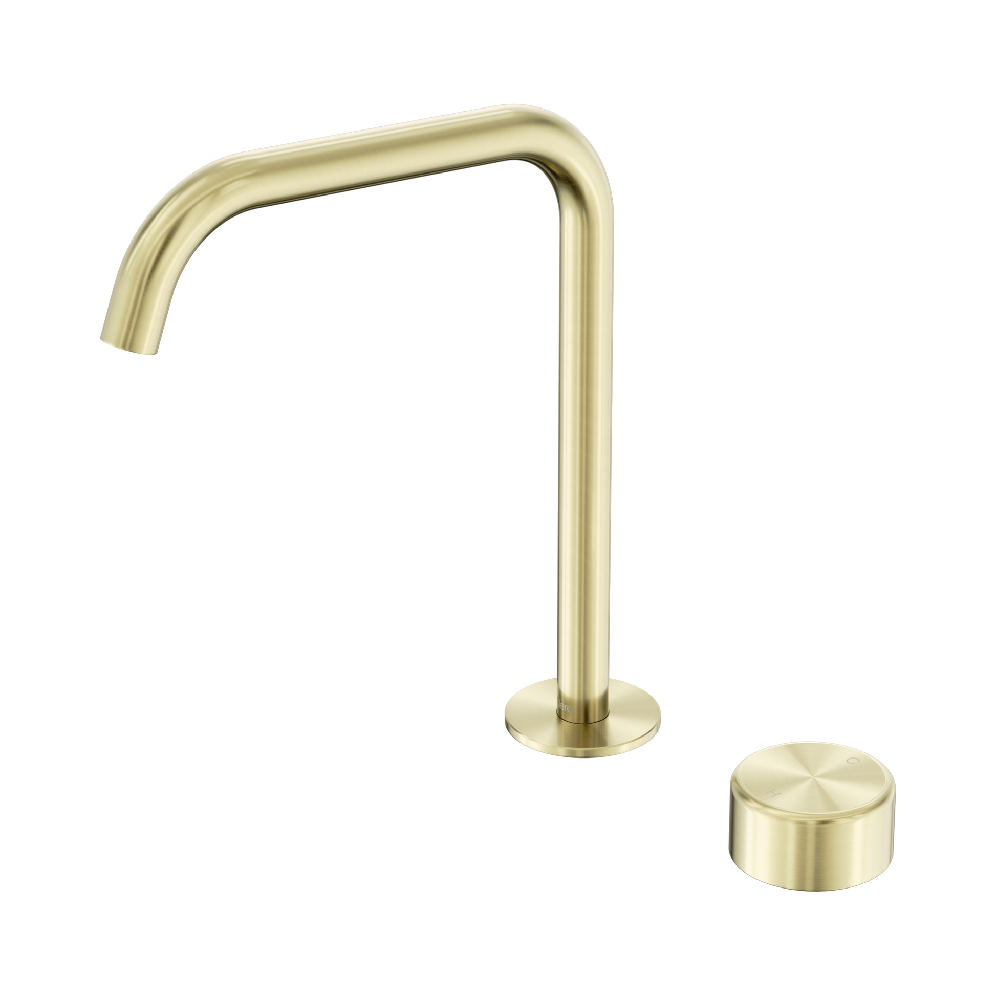 Nero Serenity Progressive Bath/Kitchen Mixer Edge Spout With Metal Handle, Brushed Gold