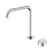 Nero Serenity Progressive Bath/Kitchen Mixer Edge Spout With Metal Handle, Brushed Nickel