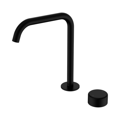 Nero Serenity Progressive Bath/Kitchen Mixer Edge Spout With Metal Handle, Matte Black