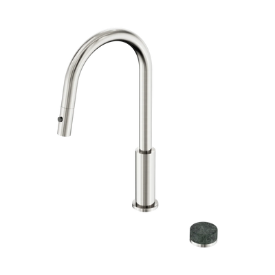 Nero Serenity Progressive Pull Out Kitchen Set With Verde Alpi Handle, Brushed Nickel